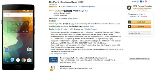 Teknolojice - OnePlus 2 Hindistan'da Satışa Sunuldu