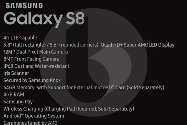 Samsung Galaxy S8 Özellikleri