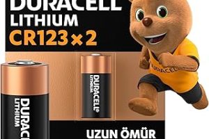 Duracell CR123 Yüksek Güçlü Lityum Pil (2’li Paket) 3V (CR123A / CR17345) – Uzun kullanım ömrü – Kameralarda, Duman Dedektörlerinde Kullanım İçin – 10 Yıl Depolama Ömrü Garantisi – Sızıntı Önleme — %20 İndirim