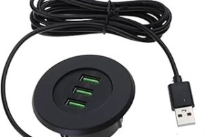 Lunatic 2860 USB 3 Port Hub Masaüstü Gömme Çoklayıcı Çoğaltıcı Kablolu Şarj — %24 İndirim