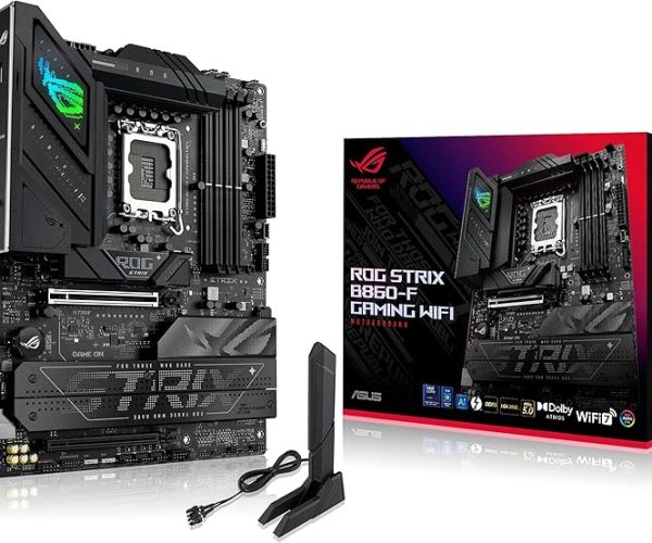(%30.99) ASUS ROG Strix B860-F Gaming WiFi ATX anakart, Gelişmiş AI PC’ye hazır, 16+1+2+1 güç aşamaları, DDR5 yuvaları, PCIe 5.0, dört M.2 yuvası, WiFi 7, Aura Sync RGB aydınlatma