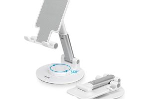 🛍️ Juo Katlanabilir 360 Derece Dönen Masaüstü Telefon Standı Beyaz