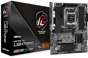ASRock X670E PG Lightning ATX Anakart AMD AM5 Ryzen 8000 ve 7000, DDR5, 4x M.2 SSD, 4K 120Hz, AMD Expo, USB Type-C