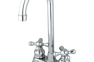 Kingston Pirinç KB491AX Bar Musluğu, Cilalı Krom, 10,16 cm