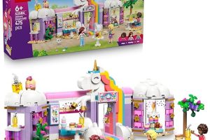 LEGO Friends Renkli Düşler Kafe 42684 – 6 Yaş ve Üzeri Çocuklar için Paisley, Aliya ve Iza Mini Bebekleri ile Çeşitli Kafe Aksesuarları İçeren Yaratıcı Oyuncak Yapım Seti, Hediye Fikri (475 Parça)