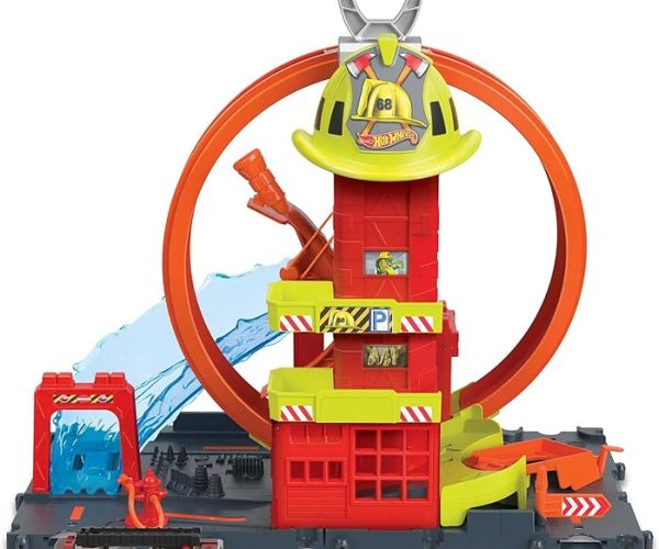 (%25.45) Hot Wheels Çember Pistli İftaiye İstasyonu, 4 yaş ve üzeri, HKX41