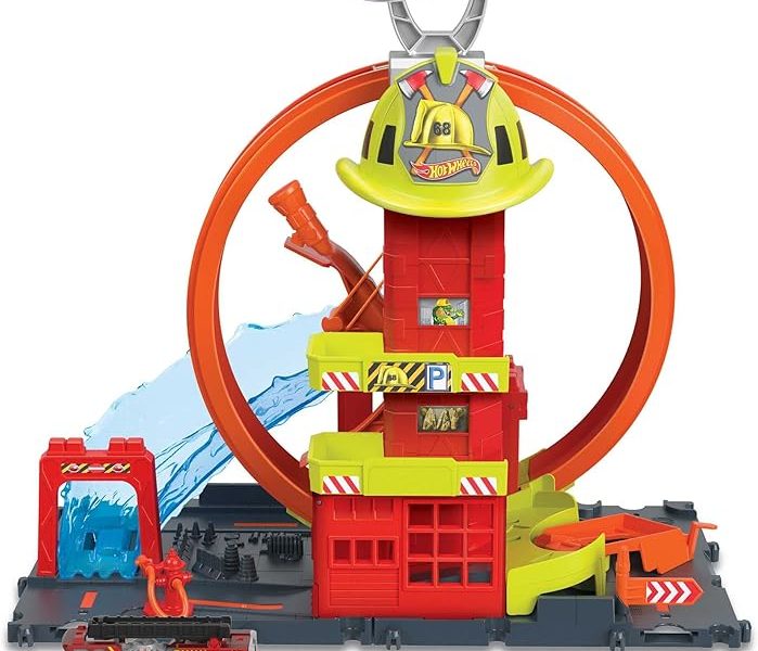 (%25.45) Hot Wheels Çember Pistli İftaiye İstasyonu, 4 yaş ve üzeri, HKX41