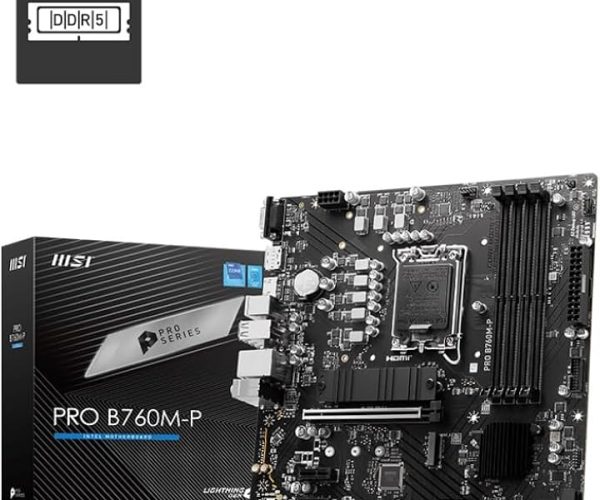 (%18.98) MSI PRO B760M-P SOKET 1700 DDR5 6800MHZ(OC) PCI-E Gen4 2X M.2 USB3.2 DP HDMI GIGABIT LAN mATX Anakart