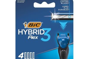 🛍️ BIC Hybrid 3 Flex 4’lü Yedek Tıraş Bıçağı Kartuşu, 3 Nano Teknolojik Titanyum Bıçak, E Vitaminli Geniş Kayganlaştırıcı Band