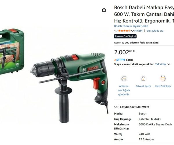✨ Bosch Darbeli Matkap ✨