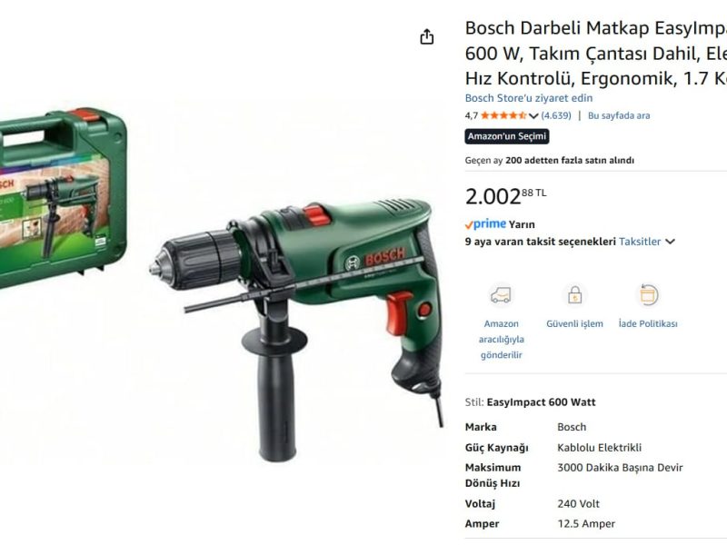 ✨ Bosch Darbeli Matkap ✨