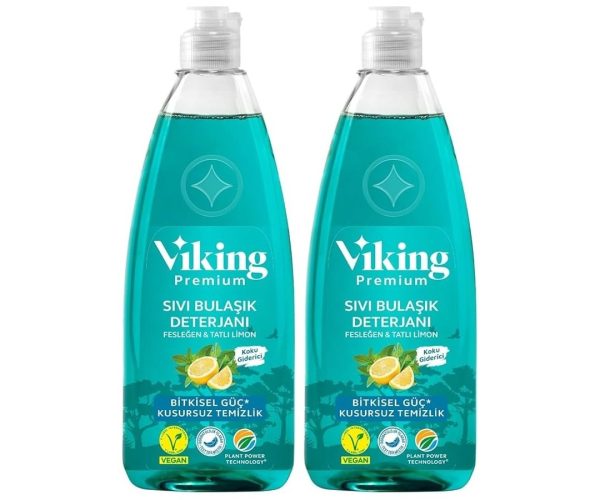 🛍️ Viking Premium Bulaşık Deterjanı Fesleğen & Limon 750 ml (2 paketi)