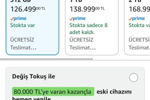 💥Apple iPhone 17 Pro Max 512 GB:ProMotion teknolojisine sahip 6.9 inç ekran, A19 Pro Çip – 126.499₺