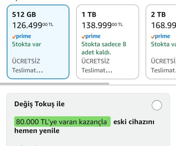 💥Apple iPhone 17 Pro Max 512 GB:ProMotion teknolojisine sahip 6.9 inç ekran, A19 Pro Çip – 126.499₺