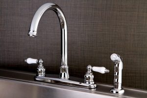 Kingston Brass FB7791PLSP Victorian 8 inç Centerset Mutfak Bataryası, Krom