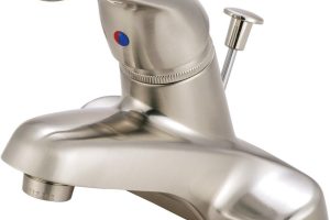 Kingston Brass KB518 Wyndham Lavabo Bataryası, 10 cm Merkez Mesafe, Tek Metal Kol, Plastik Pop-up, Saten Nikel