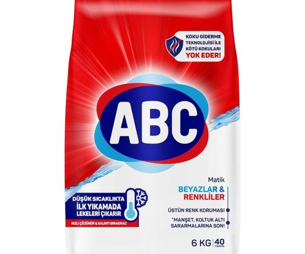 🛍️ ABC DETERJAN Matik Beyazlar & Renkliler 6 Kg