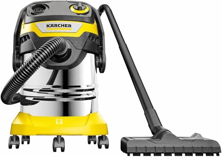 (%24.29) Kärcher Islak/Kuru Süpürge WD 5 S V-25/5/22, Üfleme Fonksiyonu, Güç: 1100 W, Paslanmaz Çelik Hazne: 25 L