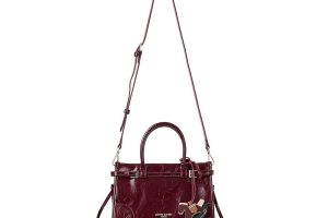 🛍️ PİERRE CARDİN Suni Deri Polyester, KOYU KIRMIZI, 26x20x12