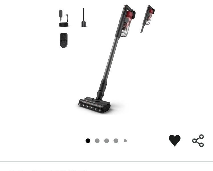 Philips 6000 Serisi Kablosuz Dikey Süpürge, PowerCyclone 11, 64 Dakika Kullanım Süresi, Zemin Tipini Algılayan Akıllı Başlık, Aksesurlar ile Derinlemesine Temizlik (XC6552/01)