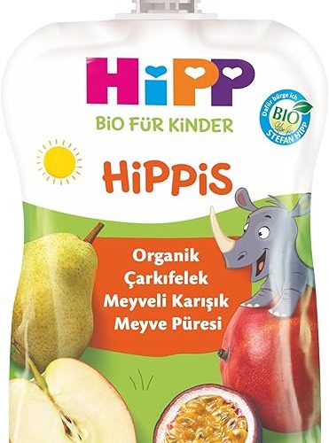 (%31.93) HiPP Organik Çarkıfelek Meyveli Karışık Meyve Püresi 100 gr