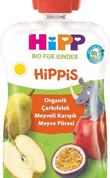 (%31.93) HiPP Organik Çarkıfelek Meyveli Karışık Meyve Püresi 100 gr