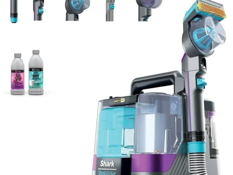 Shark StainStriker HairPro – Pet Başlıklı, Koltuk Yıkama ve Leke Çıkarma Makinesi PX250EUT