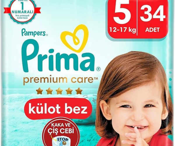 (%75.79) Prima Premium Care Külot Bebek Bezi 5 Numara 34 Adet Junior İkiz Paket
