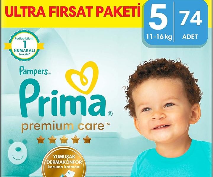 (%69.92) Prima Bebek Bezi Premium Care 5 Numara 74 Adet Ultra Fırsat Paketi