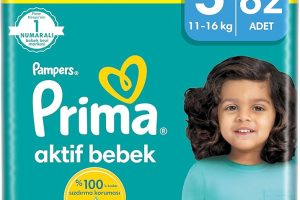 (%83.03) Prima Bebek Bezi Aktif Bebek 5 Beden 62 Adet Junior Mega Fırsat Paketi