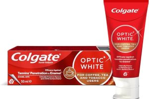 COLGATE Optic White Kahve, Çay ve Tütün Kullanıcıları İçin Beyazlatıcı Diş Macunu 50 ml