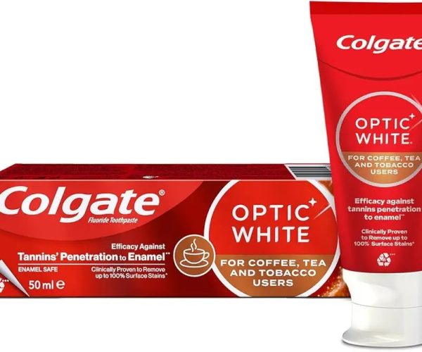 COLGATE Optic White Kahve, Çay ve Tütün Kullanıcıları İçin Beyazlatıcı Diş Macunu 50 ml