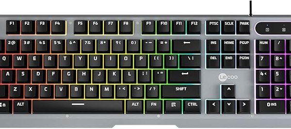 (%48.08) Lenovo Lecoo KB121 USB Kablolu 104 Tuş Makro Programlı Sıvı Dökülmesine Karşı Dayanıklı Win, Mac, Linux ile Uyumlu Sessiz Switch Rainbow Efektli Mekanik Hisli Membran Türkçe Q Oyuncu Klavye Siyah