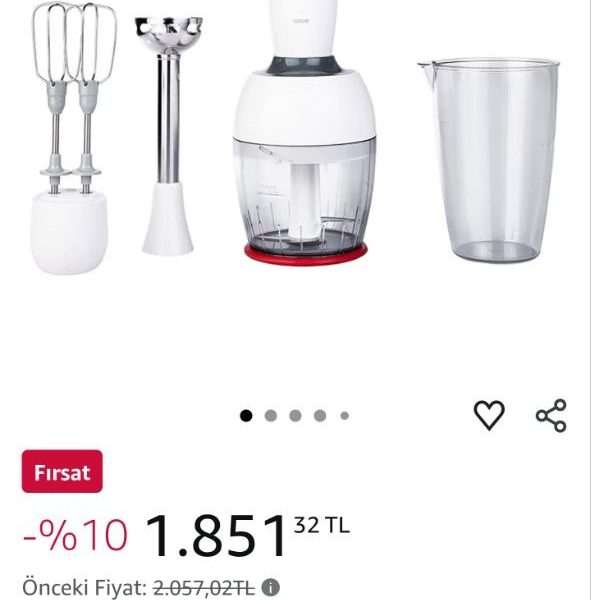 Homend Handmaid 1904h Bulut Kremi Blender Set