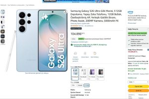 Samsung Galaxy S26 Ultra Gök Mavisi, 512GB Depolama, Yapay Zeka Telefonu, 12GB Bellek, Özelleştirilmiş AP, Yerleşik Gizlilik Ekranı, Photo Assist, 200MP Kamera, 5000mAh Pil — %93 İndirim