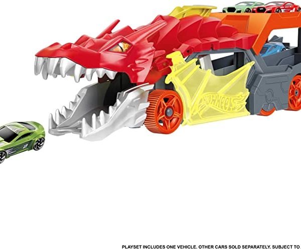 (%21.66) Hot Wheels Fırlatıcı ve Taşıyıcı Ejderha, 3 yaş ve üzeri, GTK42