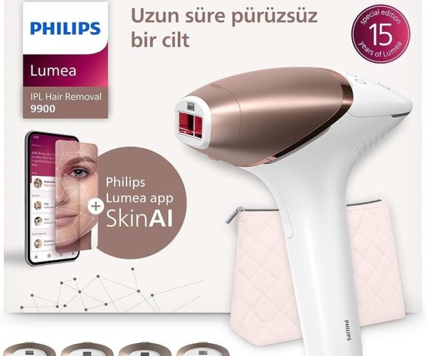 Philips Lumea 9900 Serisi BRI951/03 IPL Tüy Alma, SkinAI,Vücut,Yüz,Koltuk altı,Bikini,4 Başlık,Çanta