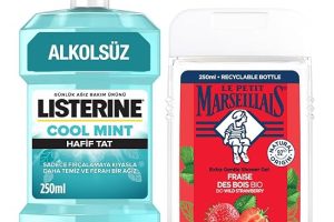 Le Petit Marseillais Duş Jeli Akdeniz Çileği 250 ml + Listerine Cool Mint Ağız Bakım Suyu Hafif Tat 250 ml