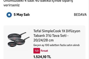 Tefal SimpleCook 1X Difüzyon Tabanlı 3’lü Tava Seti – 20/24/28 cm