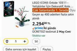 LEGO ICONS Orkide 10311 – Yetişkinler İçin Dekoratif, Koleksiyonluk ve Sergilenebilir Çiçek Modeli Yapım Seti (608 Parça)