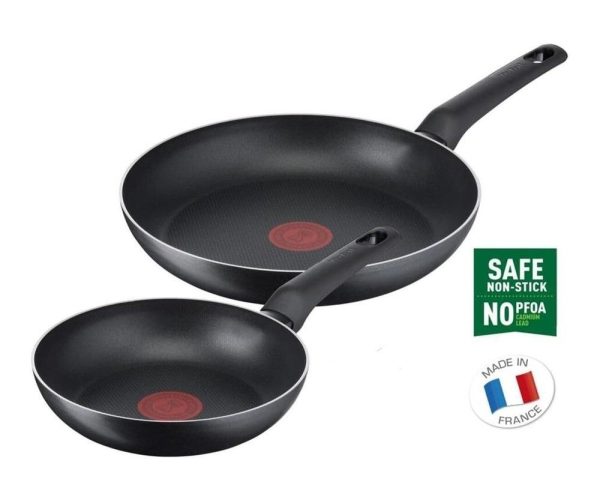 Tefal Titanyum 1X SimpleCook Difüzyon Tabanlı 20/26 Cm 2’li Tava Seti – 2100126824