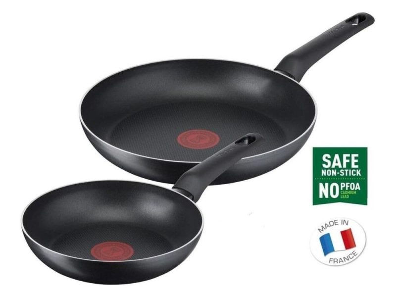 Tefal Titanyum 1X SimpleCook Difüzyon Tabanlı 20/26 Cm 2’li Tava Seti – 2100126824