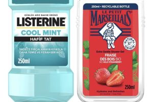 Le Petit Marseillais Duş Jeli Akdeniz Çileği 250 ml + Listerine Cool Mint Ağız Bakım Suyu Hafif Tat 250 ml