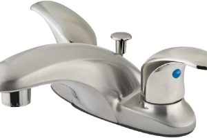 Kingston Brass KB6628LL Legacy 4 İnç Centerset Lavabo Bataryası Açılır ve Fırçalanmış Nikel