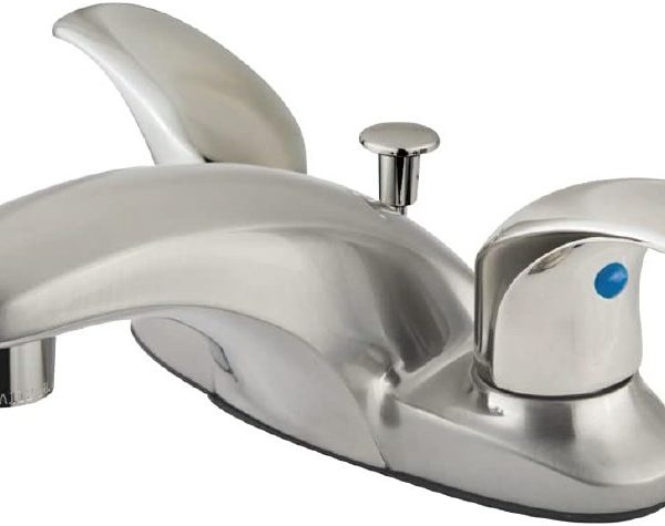 Kingston Brass KB6628LL Legacy 4 İnç Centerset Lavabo Bataryası Açılır ve Fırçalanmış Nikel