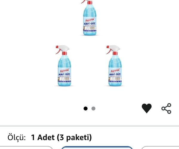 Asperox Mavi Güç Kireç Çözücü Sprey 1000 ml — %66 İndirim