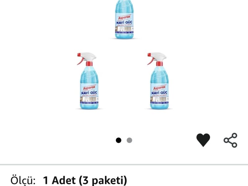 Asperox Mavi Güç Kireç Çözücü Sprey 1000 ml — %66 İndirim