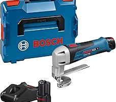 Bosch Professional GSC 12V-13 Akülü Sac Kesme Makinesi (12 Volt, 2 x 2,0 Ah Akü, Şarj Cihazı, 3.600 strok/dak, Kesme Kapasitesi (çelik, 400 N/mm²): 1,3 mm, L-Boxx Çanta) — %21 İndirim | Amazon TR Fırsatı