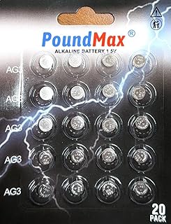 20 X PoundMax AG3 LR41 LR736 / L736 / G3 / G3A / 3GA / 192 / GP192 / V3GA / RW87 1.5V PoundMax Alkalin Düğme Piller Küçük Elektronik Ev Aletleri, Araba Anahtarları, ölçüm cihazları — %36 İndirim