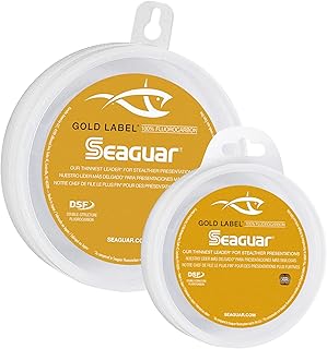 Seaguar Gold Label Tatlı ve Tuzlu Su için Misina, Berrak Sulara Uygun,%100 Fluorokarbon, Şeffaf, Farklı Boyutlar
